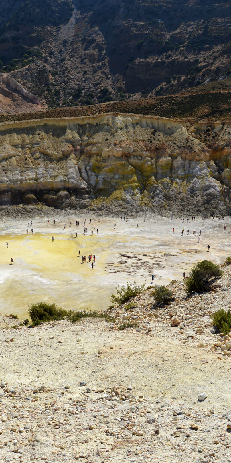 Crater of Nisyros’ volcano